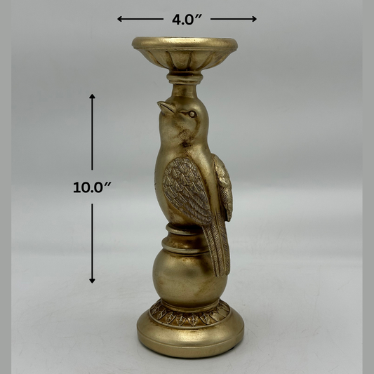 Elegant Golden Bird Decorative Candle Holder