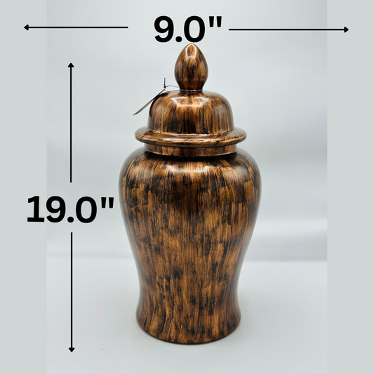 Elegant Decorative Ceramic Ginger Jar with Lid - Classic Home Accent