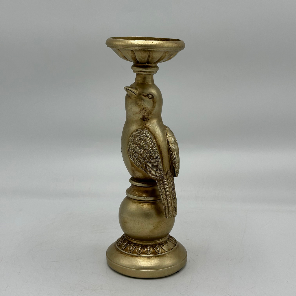 Elegant Golden Bird Decorative Candle Holder
