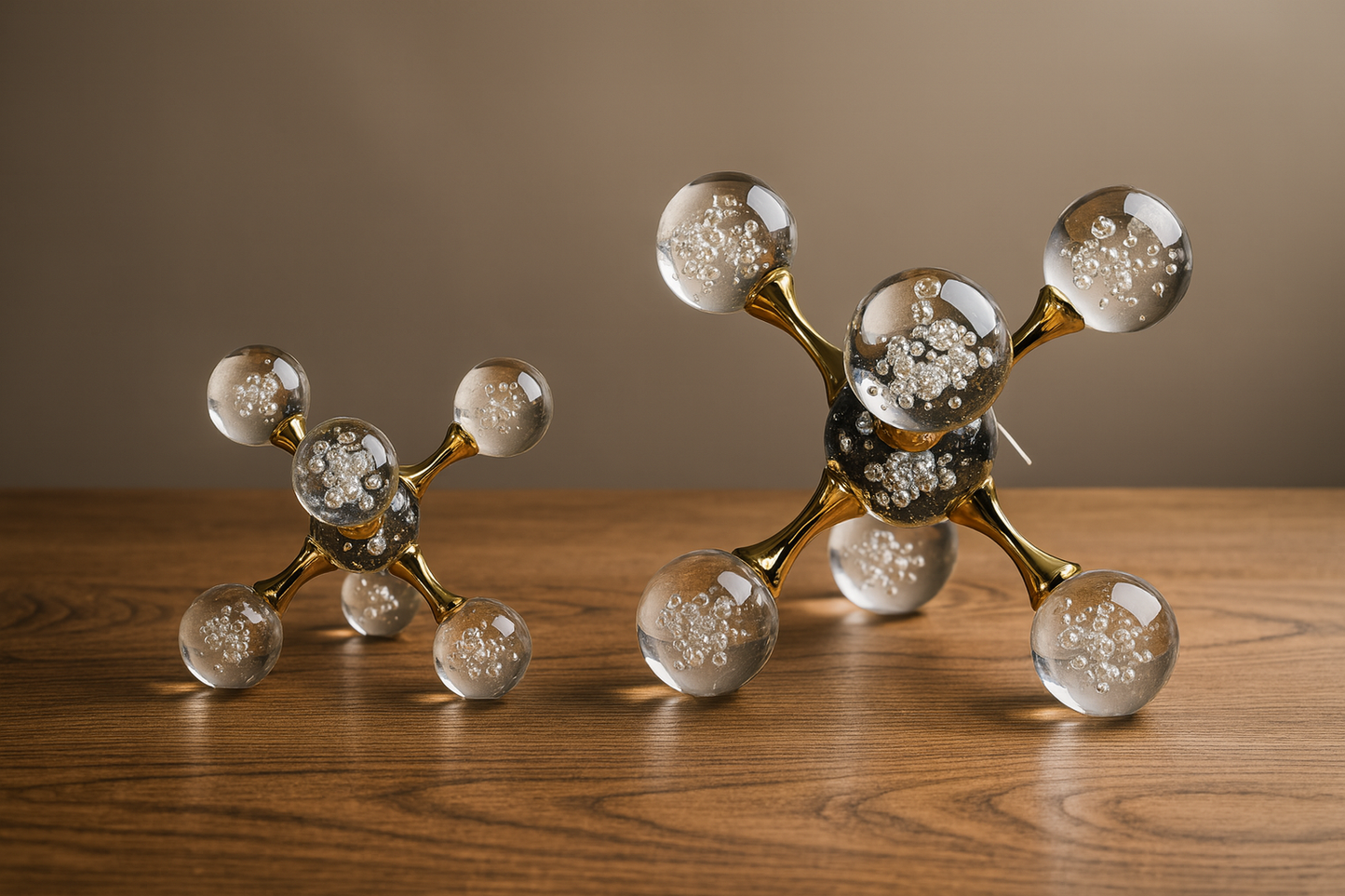 Crystal Bubble Molecular Ornaments – Luxury Modern Home Decor Set