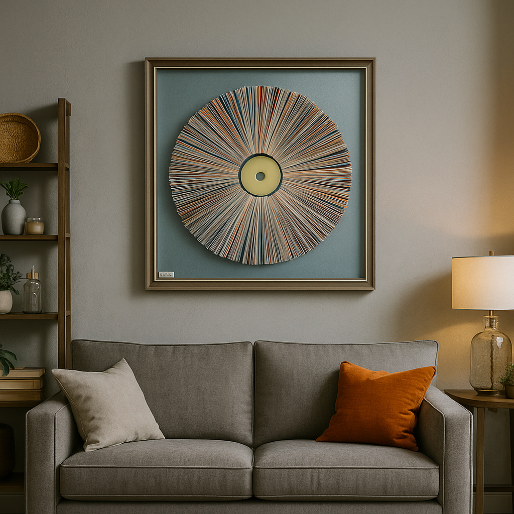 Modern Circular String Art Wall Frame â Handmade Contemporary Wall DĂ©cor