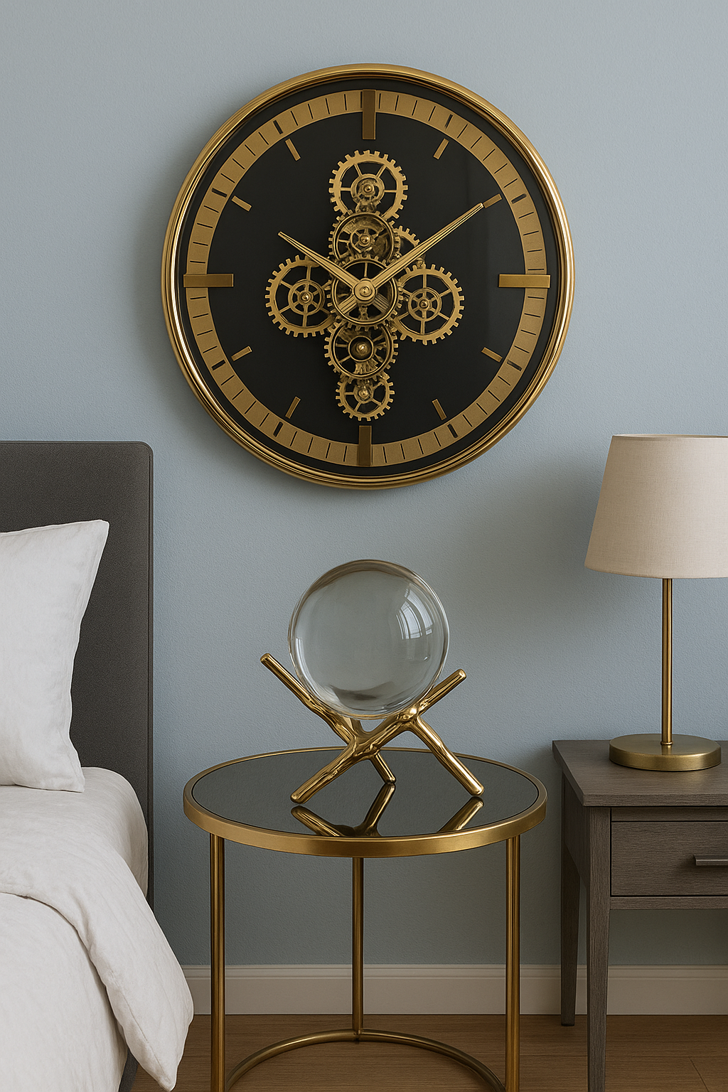 Crystal Sphere on Golden Stand â Luxury Decorative Accent