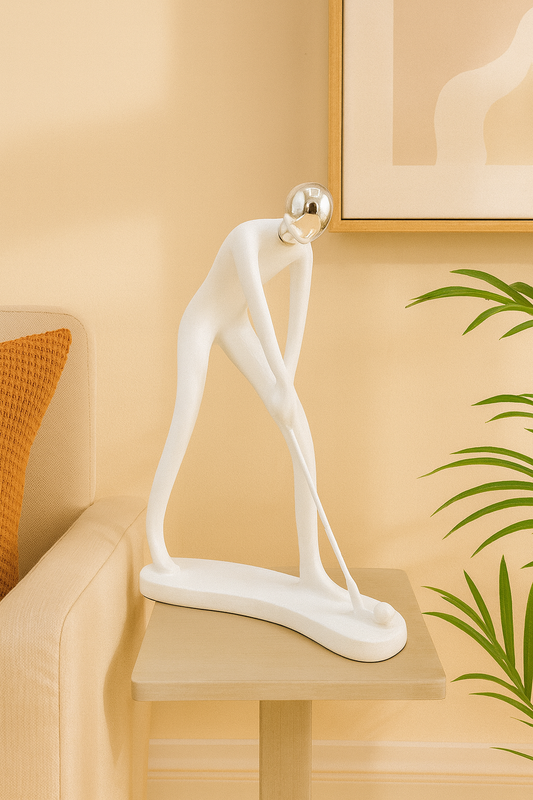 Modern Golf Player Sculpture β Decorative Statue