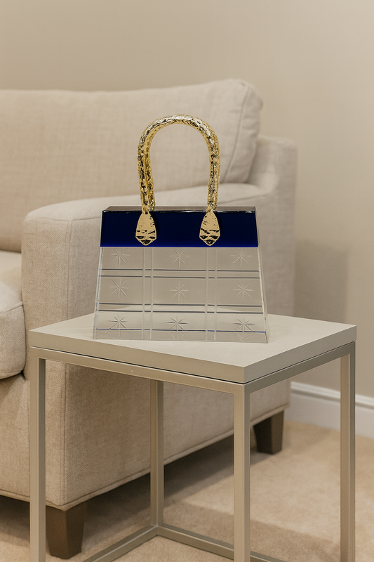 Luxury Handbag-Shaped Decorative Showpiece β Crystal & Accent Home Decor
