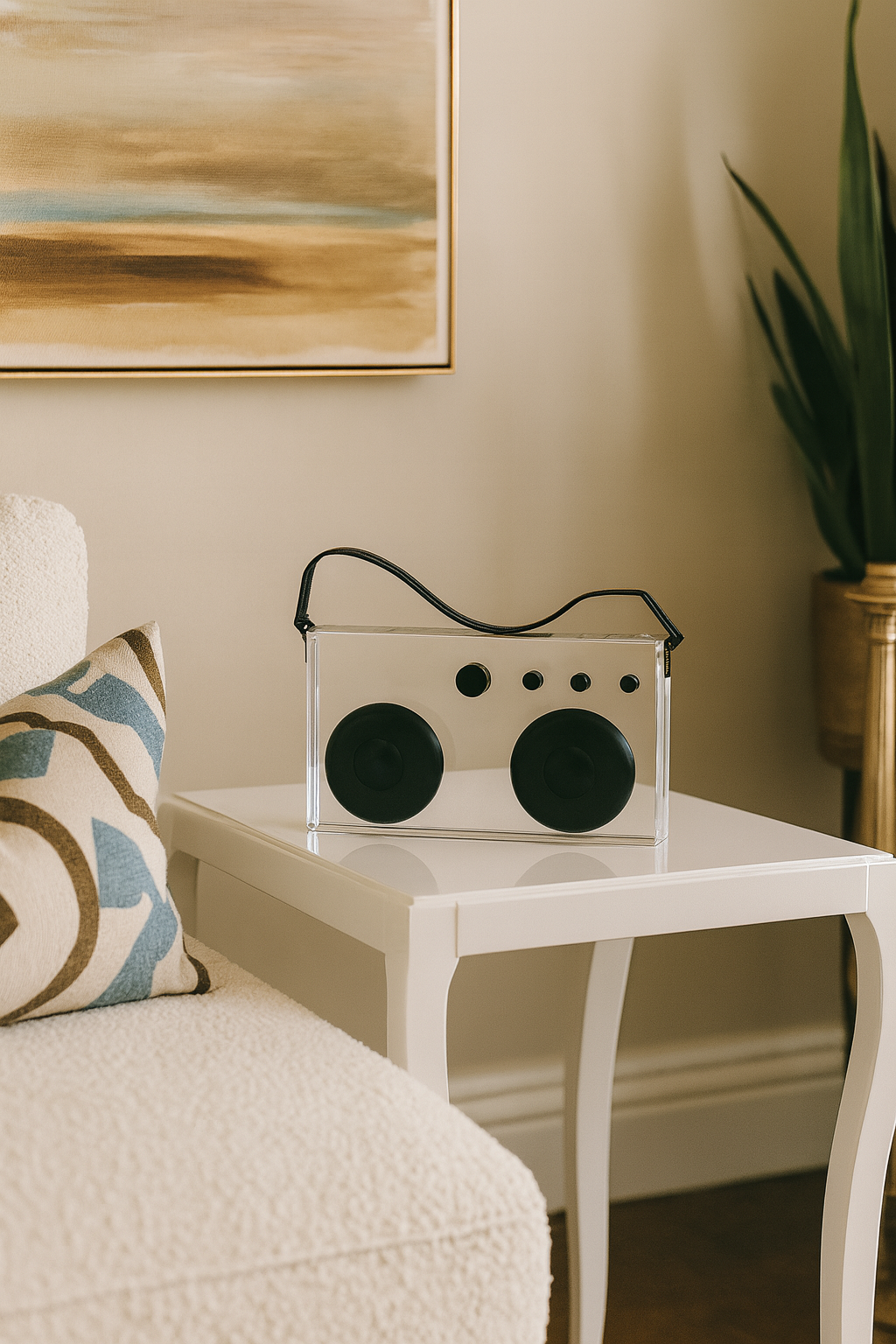 Retro Radio-Shaped Decorative Showpiece – Modern Resin Home Decor