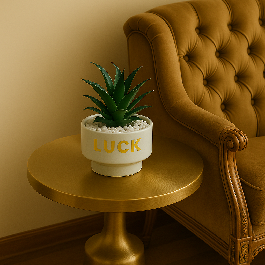 Lifelike Artificial Succulent in Modern Textured Pot