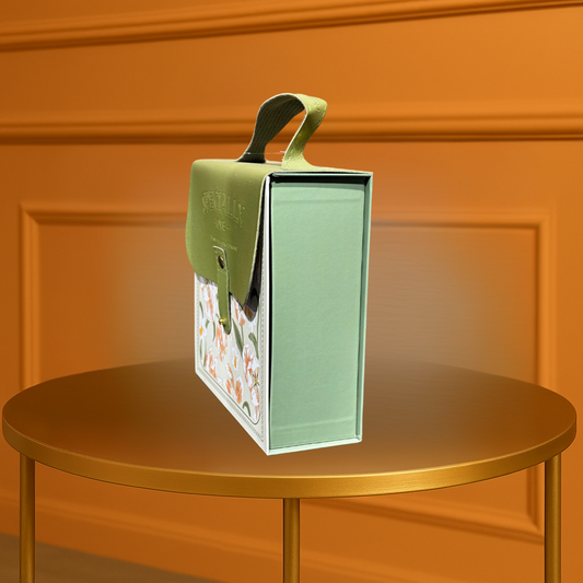 Specially - Love" Floral Flap Gift Box with Green Handle - Unique Gifting Experience