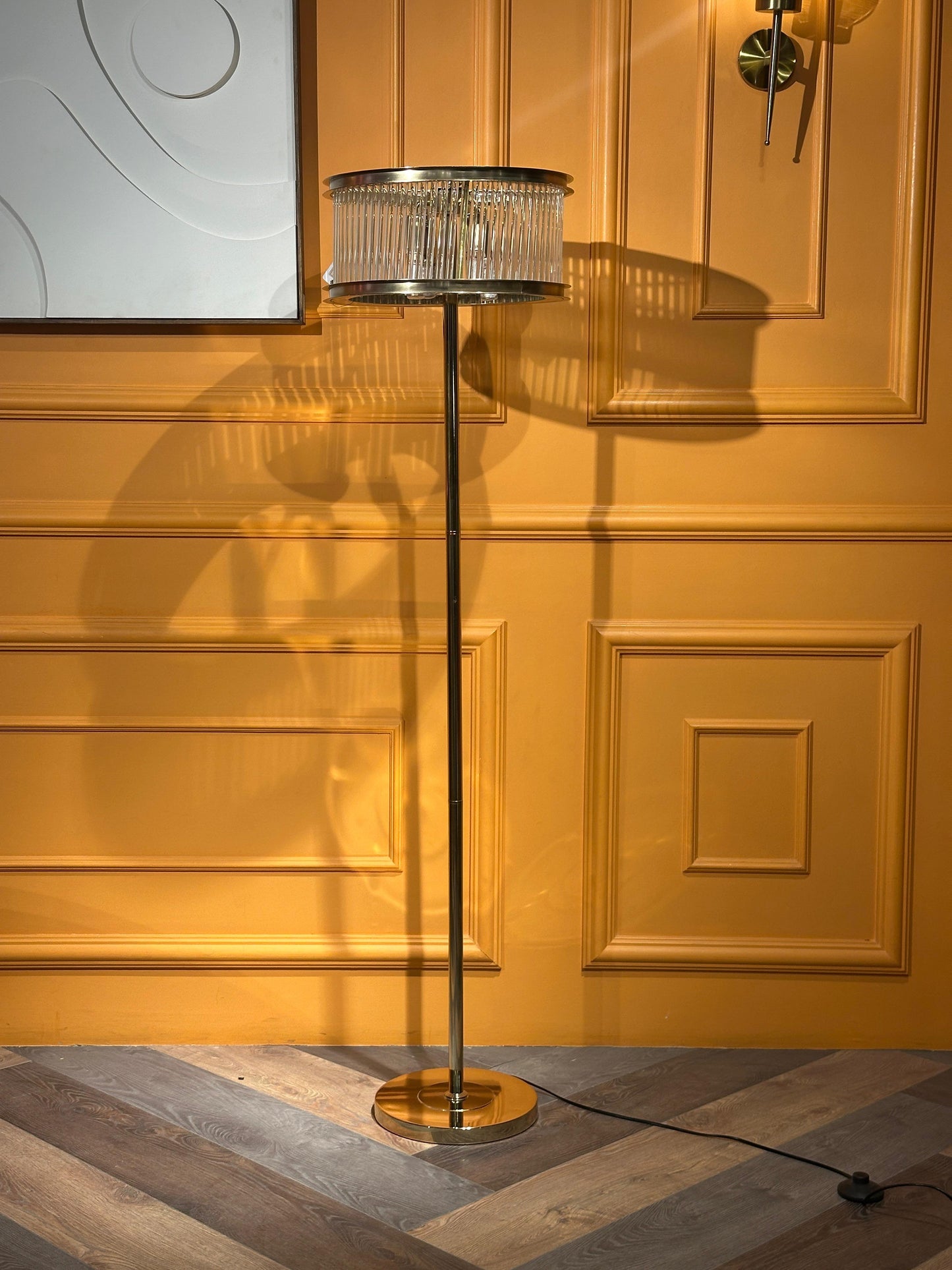 Luxurious Black Feather Tripod Floor Lamp - Modern Glamour & Ambient Lighting