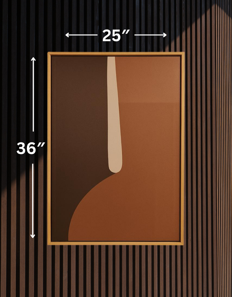 Subtle Harmony Abstract Wall Art | Earthy Tones Framed Print