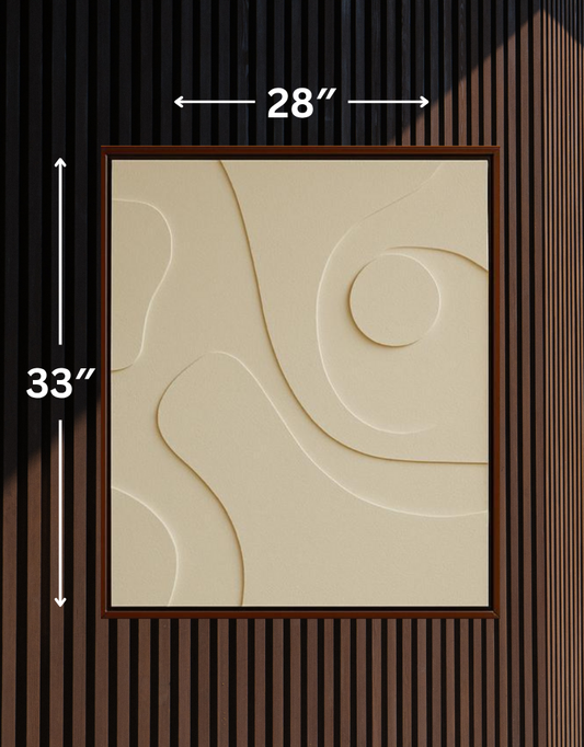 Modern Luxury 3D Embossed Wall Art | Textured Minimalist Panel