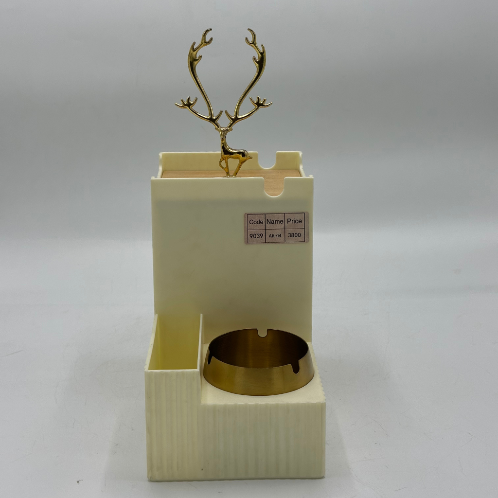 Elegant Deer Tissue Box Cover with Ashtray & Organizer