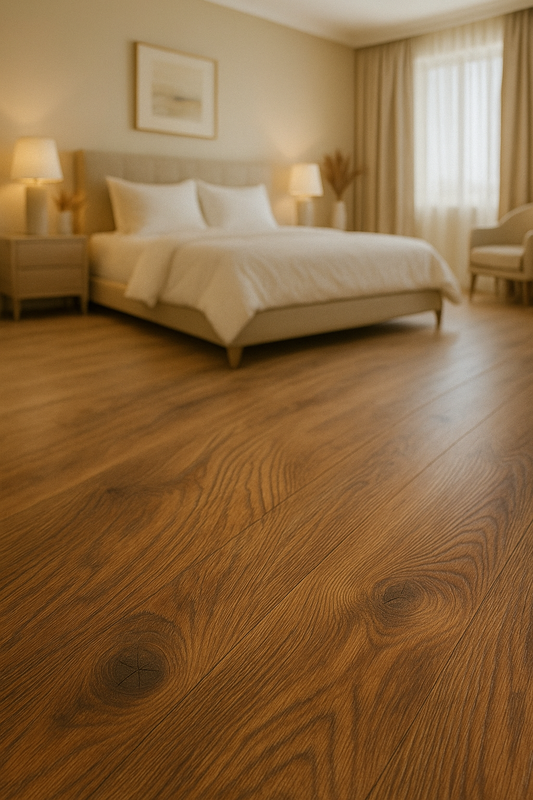 Warm Honey Oak / Teak Wood Tone Flooring - Natural & Inviting