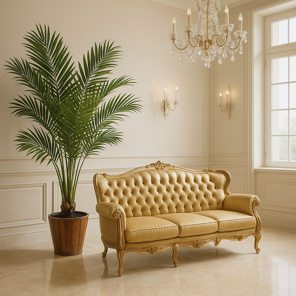 Lush Artificial Areca Palm Tree in Rustic Pot
