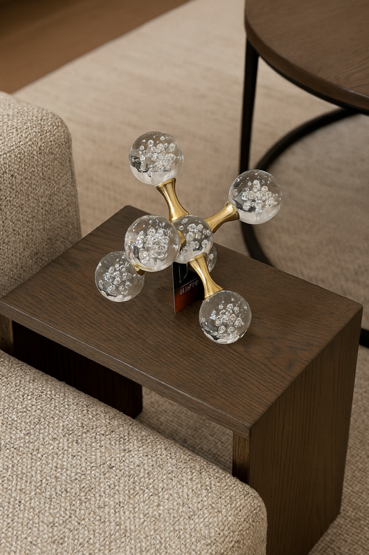 Crystal Bubble Molecular Ornaments – Luxury Modern Home Decor Set