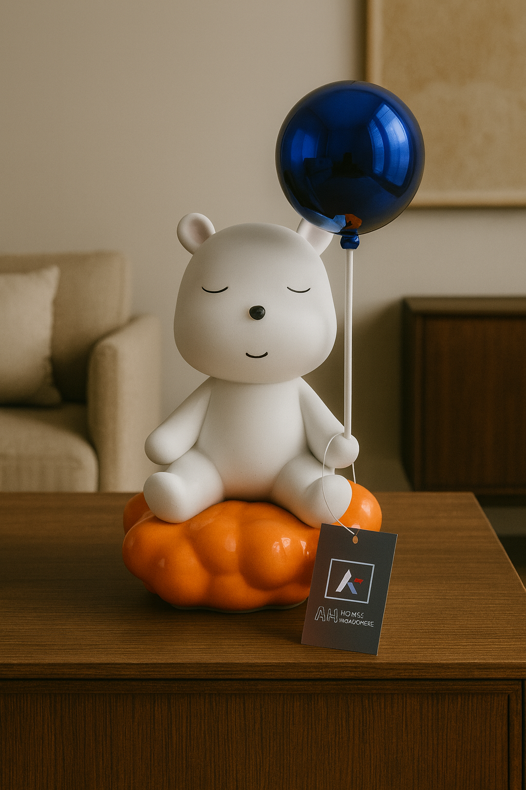 Balloon Bear Figurine – Modern Decorative Sculpture