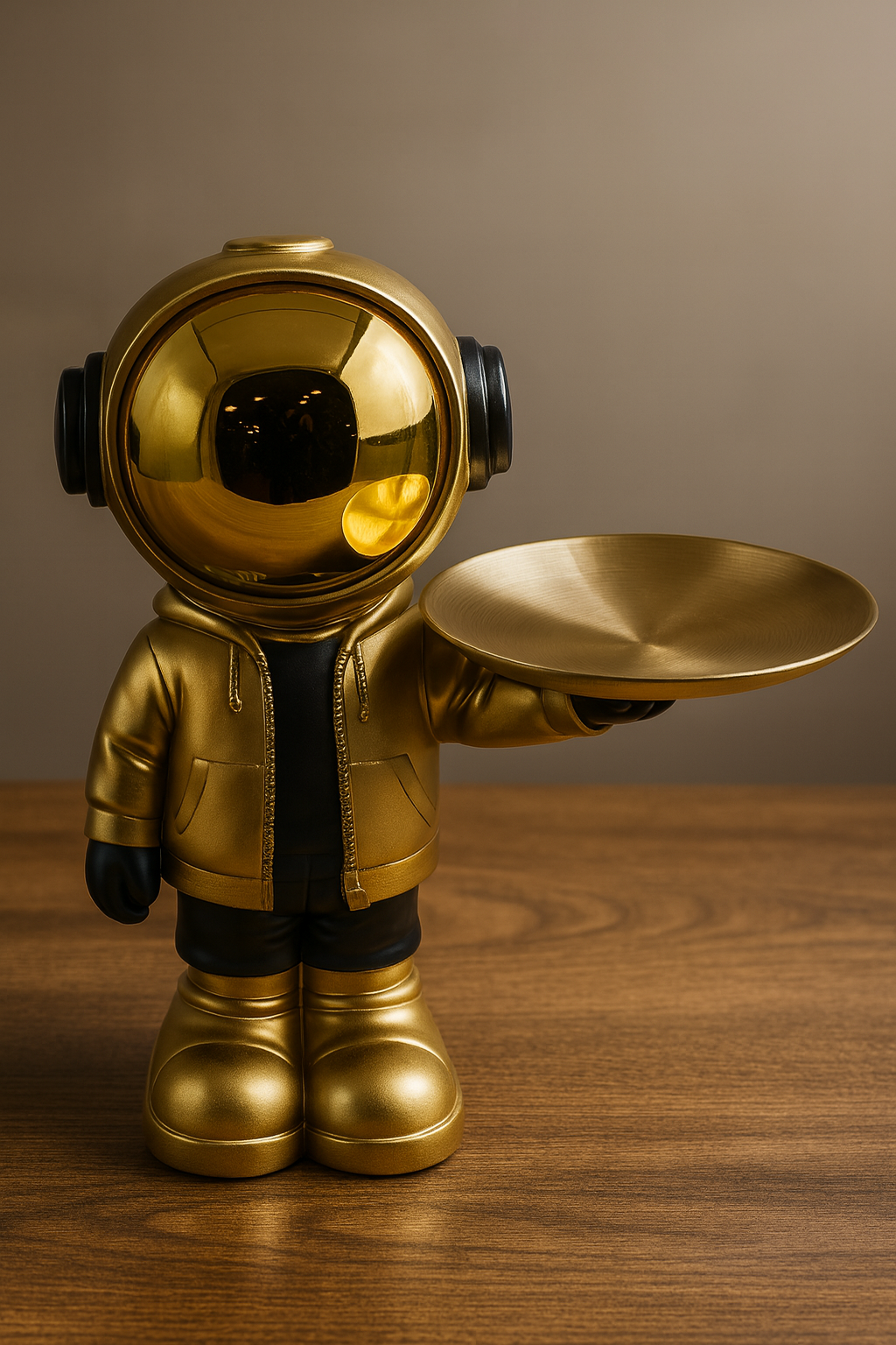 Luxury Astronaut Figurine with Tray – Modern Home & Office Decor