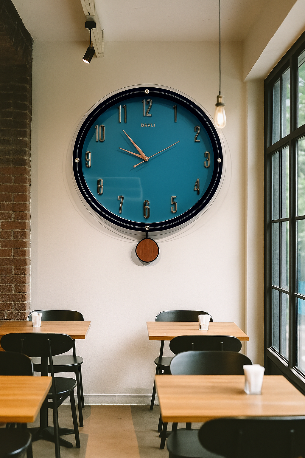 Elegant Black Dial Wall Clock with Golden Hands – RAOLI Modern Design