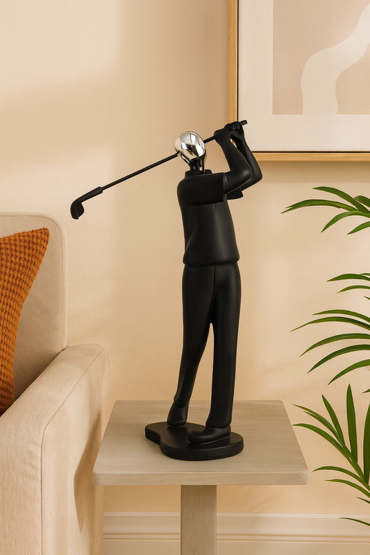 Elegant Golf Swing Sculpture – Modern Sports Figurine