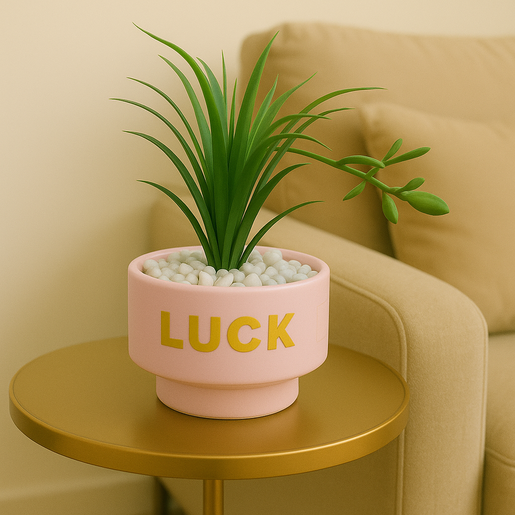 Lifelike Artificial Succulent in Modern Textured Pot