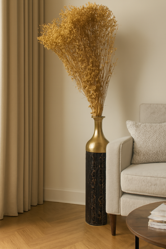 Golden Decorative Vase – Elegant Luxury Home Decor