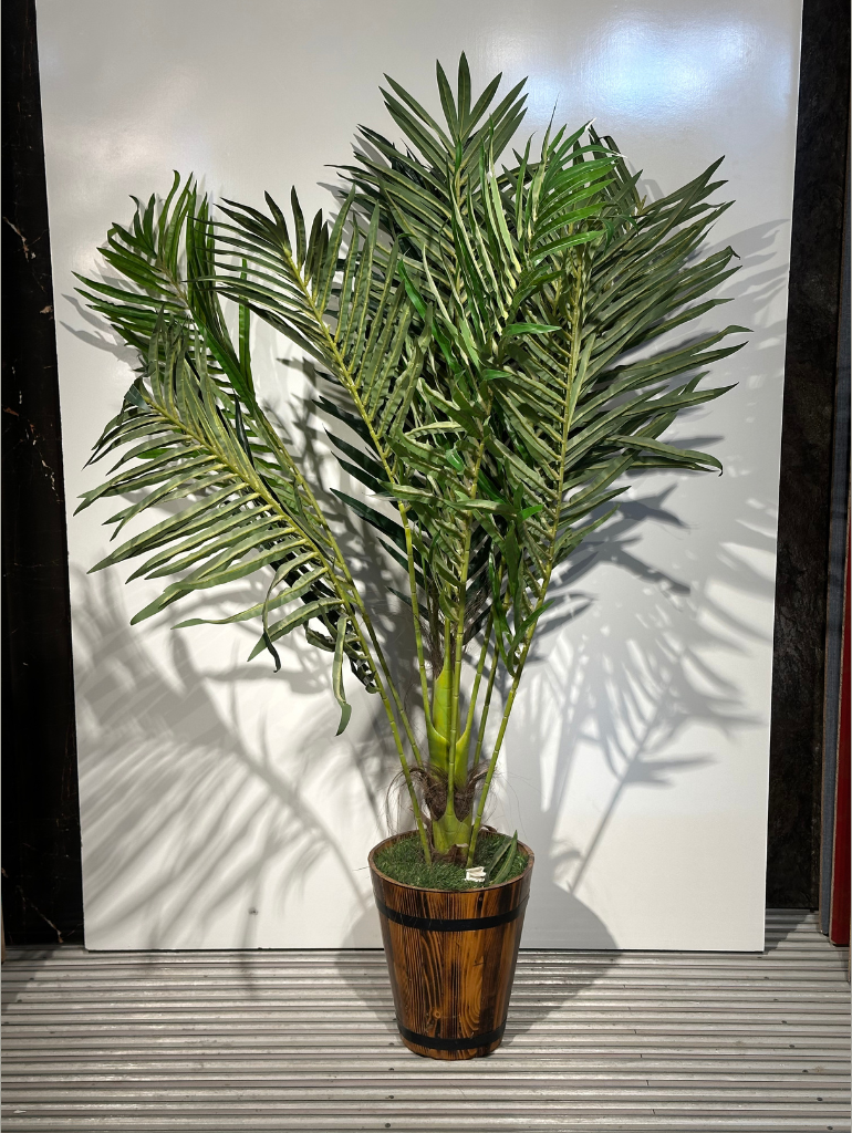 Lush Artificial Areca Palm Tree in Rustic Pot
