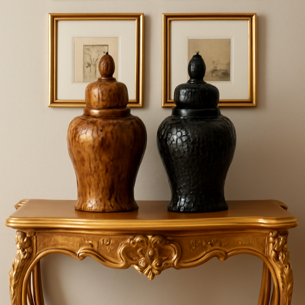 Elegant Decorative Ceramic Ginger Jar with Lid - Classic Home Accent