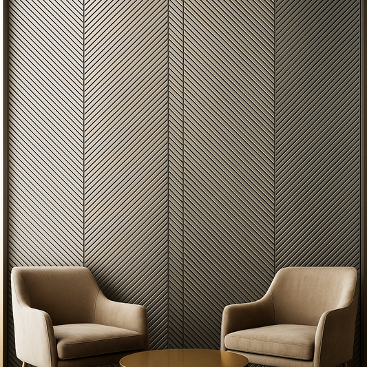 Authentic Natural Wood Slatted Panel | Detailed Grain Accent Wall