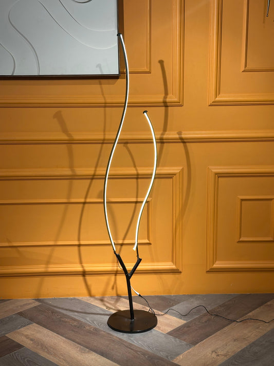 Modern Artistic Wave LED Floor Lamp - Elegant Ambient Lighting