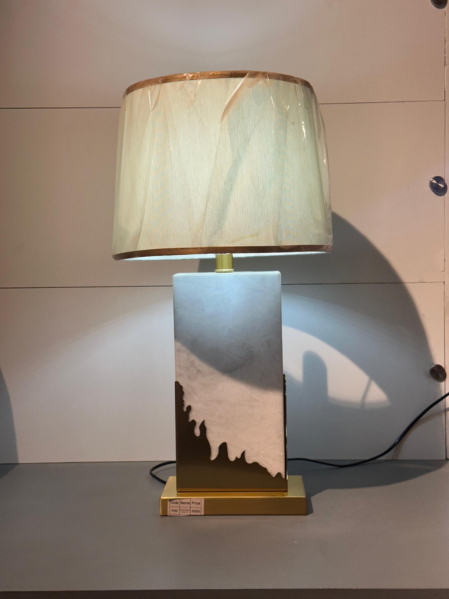Classic Bronze-Tone Bedside Table Lamp - Textured Base & Traditional White Shade