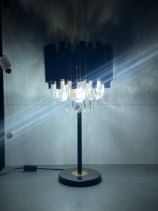 Modern Cylindrical Table Lamp - Gold/Brass Base & Ambient White Shade