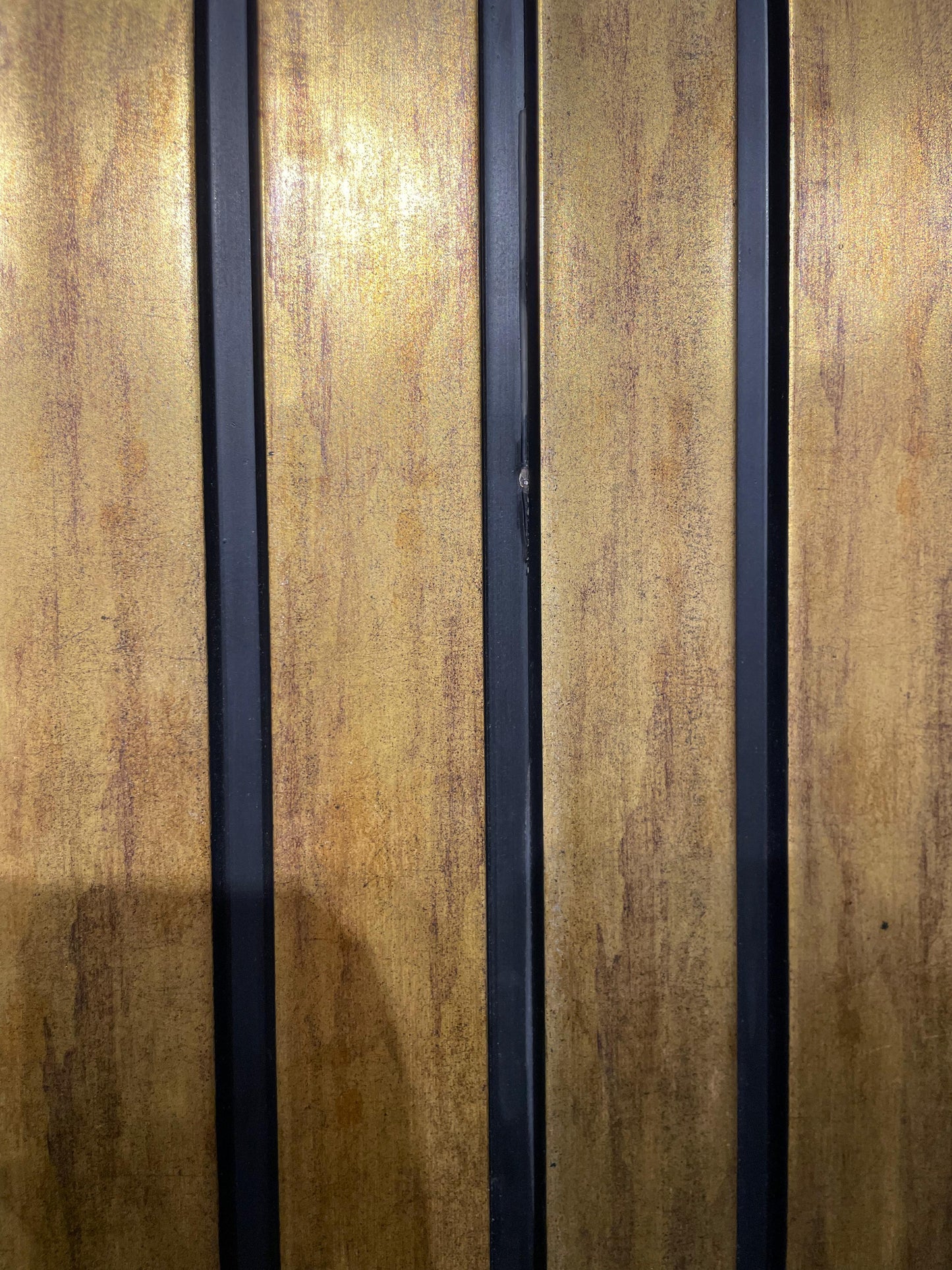 Opulent Gold/Bronze Vertical Wall Panel | Modern Metallic Accent Cladding