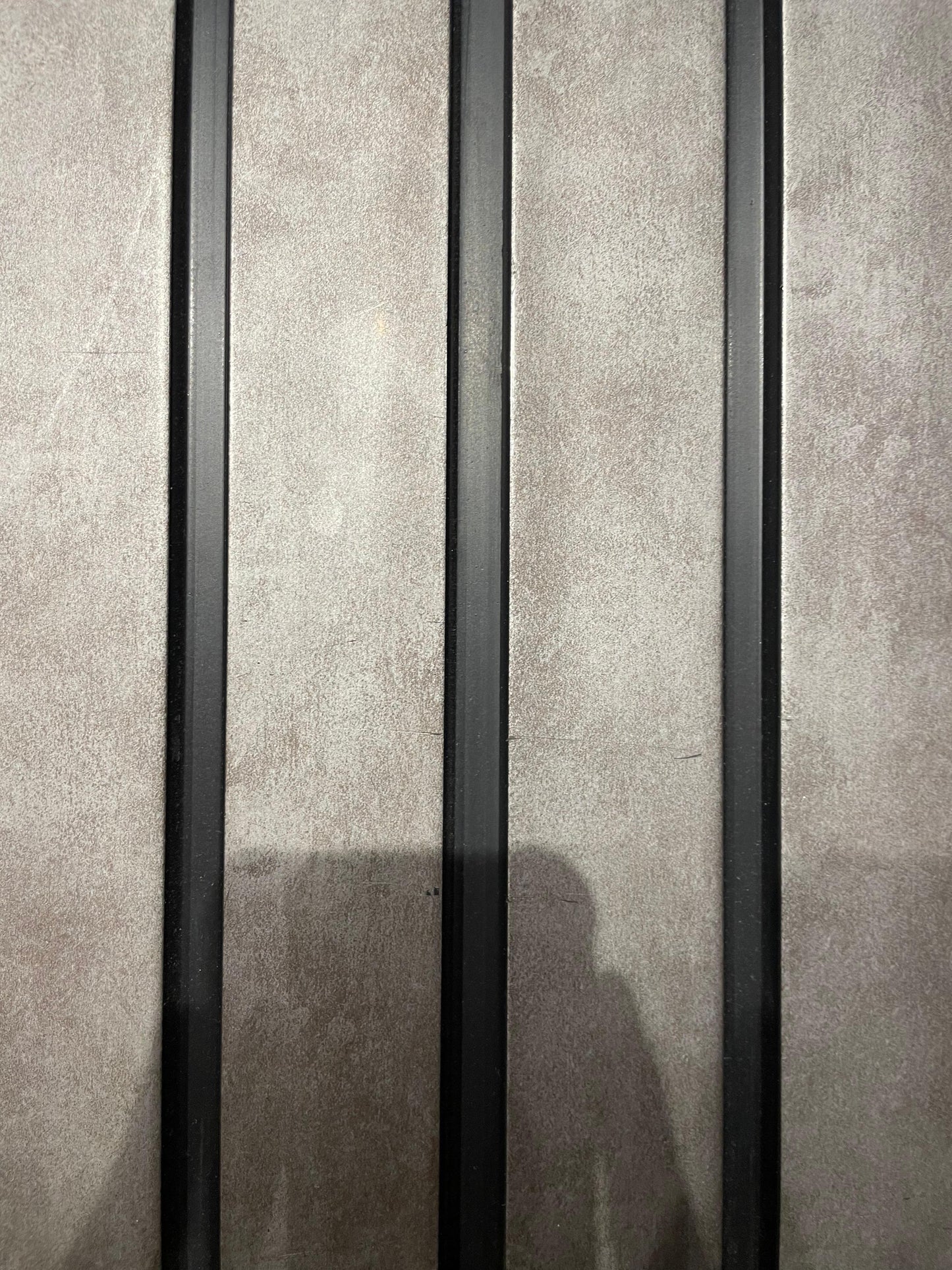 Contemporary Textured Wall Panel with Gold/Wood Framing & Dark Grooves