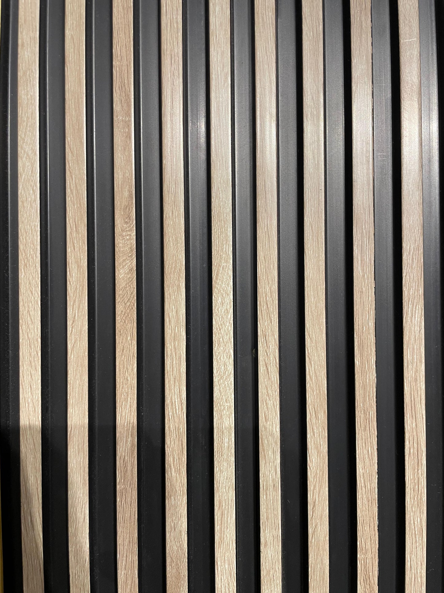 Contemporary Light Wood & Dark Groove Wall Panel | High Contrast Design